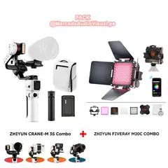 ZHIYUN - Gimbal Estabilizador para cámaras y SmartPhone CRANE-M 3S Combo + FIVERAY M20C COMBO