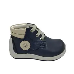 GENERICO - Zapato de cuero tipo pibe para bebes