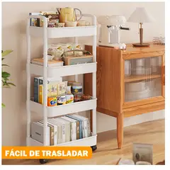GENERICO - Carrito Organizador Multiuso De 4 Niveles Con Asas y Ruedas