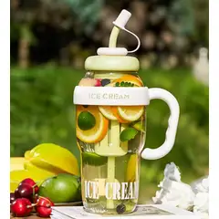 GENERICO - TOMATODO BOTELLA DE AGUA TAZA PARA BEBIDA DEPORTIVA PARA HIELO CON FILTRO Y SORBETE 1100 ML