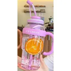 GENERICO - TOMATODO BOTELLA DE AGUA TAZA PARA BEBIDA DEPORTIVA PARA HIELO CON FILTRO Y SORBETE 1100 ML