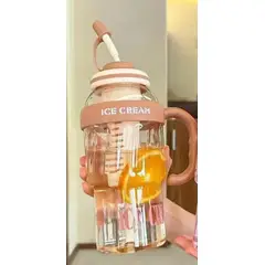 GENERICO - TOMATODO BOTELLA DE AGUA TAZA PARA BEBIDA DEPORTIVA PARA HIELO CON FILTRO Y SORBETE 1100 ML