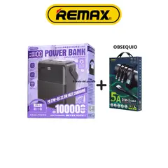 REMAX - PowerBank FP-1 DE 100000mAh,carga rápida 22,5 W PD 27W QC+ CABLE 3 EN 1