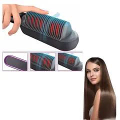 GENERICO - Peine Cepillo Alisador Eléctrico Portátil