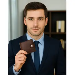 GENERICO - BILLETERA DE CUERO PU PARA HOMBRE