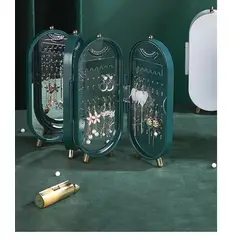 GENERICO - Joyero Organizador Acrilico Plegable para Joyas Collar Arete - Verde