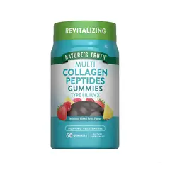 NATURE'S TRUTH - Gomitas Péptidos de colágeno múltiples Tipo 1, 2, 3, 5 y 10 - Multi Collagen Peptides 60 gomitas