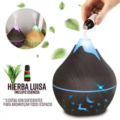 GENERICO - Purificador de Aire Humidificador Led USB + Esencia Hierba Luisa