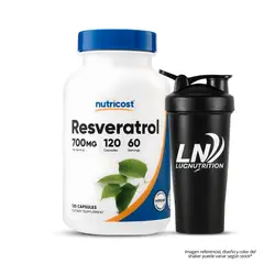 NUTRICOST - Resveratrol 700 MG - 120 Cápsulas + Shaker
