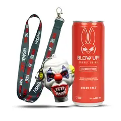 INSANE LABZ - Llavero (Payaso) + Lanyard + Pre entreno 1 und Blow Up