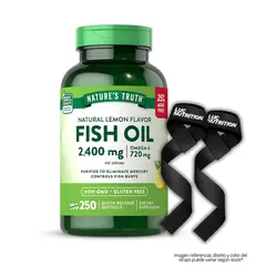 NATURE'S TRUTH - Fish Oil 2400mg - Omega 3 250 Capsulas + Straps