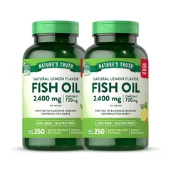 NATURE'S TRUTH - PACK X 02 - Fish Oil 2400mg - Omega 3 250 Capsulas