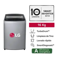 LG - Lavadora 16kg Carga Superior Con Turbodrum Gris Wt16dvtb