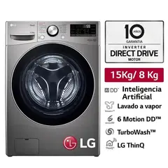 LG - Lavaseca De 15kg Lavado 8kg Secado Ai Dd Thinq Wd15eg2s