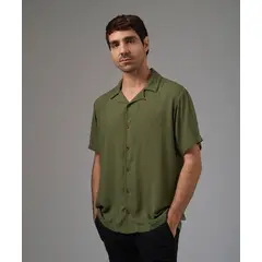 MBO - Camisa Hombre Manga Corta Cuello Resort Classic Fit Verde