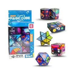GENERICO - Magic Cubos Rubik Infinity Series Set 5 en 1 Exploración Espacial