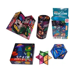 GENERICO - Juguete Anti-Estrés Cubos Mágicos Infinity 5 en 1 Rubik - Set Exploración Espacial