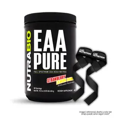 NUTRABIO - EAA PURE Aminoácidos 30 servicios - Strawberry Lemon Bomb + Straps