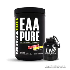 NUTRABIO - EAA PURE Aminoácidos 30 servicios - Strawberry Lemon Bomb + Portaproteina
