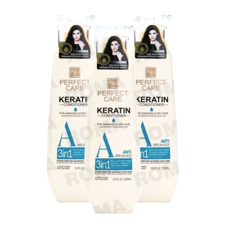 PACK 3 ACONDICIONADOR KERATINA 3 EN 1 520ML PERFECT CARE