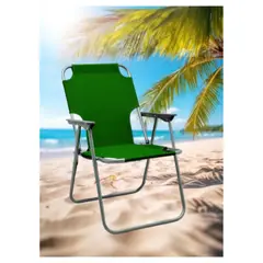 GENERICO - SILLA PLEGABLE PORTATIL ACERO INOXIDABLE