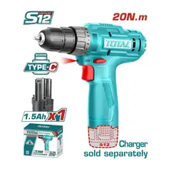 TOTAL TOOLS - TALADRO ATORNILLADOR INALAMBRICO 12V - 10MM TOTAL TDLI12456