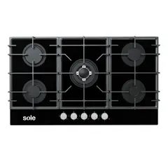 SOLE - Cocina Empotrable 5 Hornillas 86 cm SOLCO046V2