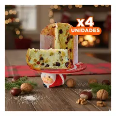 GENERICO - Pack4 Cesta Panetón para Presentación con Mama Noela Y+Regalo Sticker