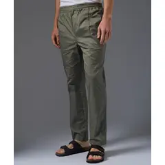 MBO - Pantalon Hombre Tafeta Baggy Con Pliegues Classic Fit Verde