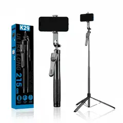 GENERICO - Estabilizador Trípode para Celular Cámara Profesional Selfie Stick K29 215cm