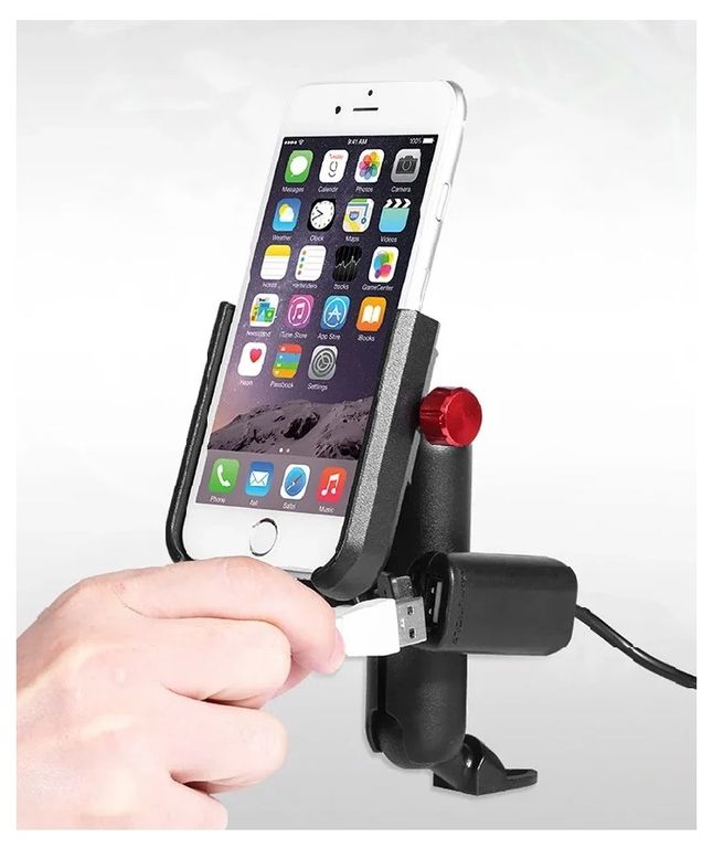 Porta Celular Para Moto Soporte De Telefono Con Cargador Usb