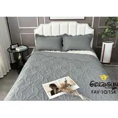 GOLDSUN - JUEGO DE EDREDON LUJO 3 PIEZAS TELA CON TELA DE VERANO 2 PLAZAS