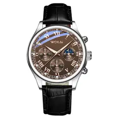 GENERICO - Reloj De Cuarzo Para Hombre Con Correa De Cuero Sintético Estilo Elegante y Clásico