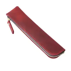 GENERICO - ESTUCHE DE CUERO GENUINO VINTAGE DE OFICINA Y ESCOLAR