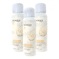 BIOAQUA - PACK 3 BLOQUEADOR SOLAR DE ARROZ SPRAY 150ML