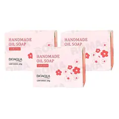 BIOAQUA - PACK 3 JABÓN EN BARRA JAPAN SAKURA 100G