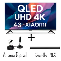 XIAOMI - Televisor 43 Pulgadas A Pro QLED Google TV L43MB-APPH + Antena Digital + Soundbar Nex (2026)