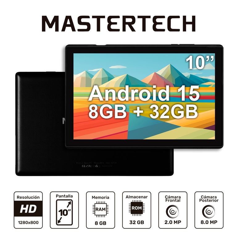 TABLET COLOR NEGRO MARCA MODELO ZB10 WIFI 32GB 8GB DE RAM