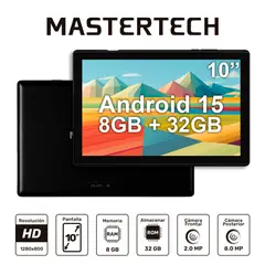 MASTERTECH - TABLET COLOR NEGRO MARCA MODELO ZB10 WIFI 32GB 8GB DE RAM