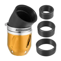 GENERICO - Filtro Universal Tubo De Manguera de aire para motocicleta alto flujo Dorado