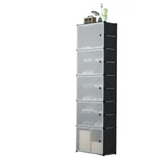 GENERICO - Zapatera organizador 5 niveles 5 puertas transparentes