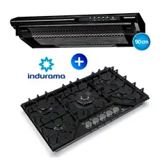 INDURAMA - ENCIMERA EMPOTRABLE 5 HORNILLAS + CAMPANA EXTRACTORA