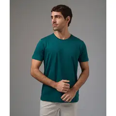 MBO - Polo Hombre Manga Corta Jersey Cuello Redondo Basico Verde Jade