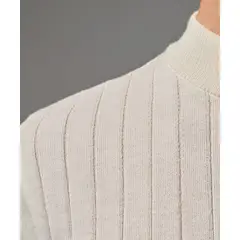 MBO - Polo Hombre Manga Corta Pet Cuello Alto Hueso