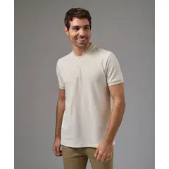 MBO - Polo Hombre Manga Corta Pique Cuello Neru Rectilineo Hueso