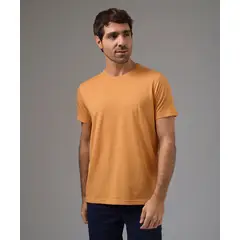 MBO - Polo Hombre Manga Corta Jersey Cuello Redondo Basico Naranja