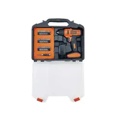 BLACK+DECKER - TALADRO ATORNILLADOR INALÁMBRICO 12V LD12S-B2C + ACCESORIOS