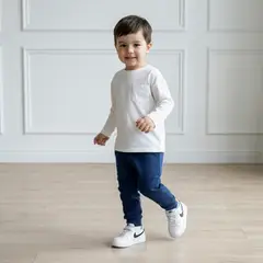 LE PETIT COMPANY - Jogger Buzo Niña Niño Cobalto French Terry