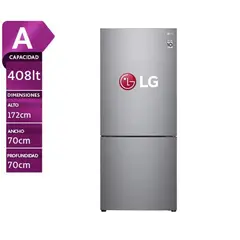 LG - Refrigeradora Bottom Freezer Gb41bpp No Frost 408l Plata Color Plateado