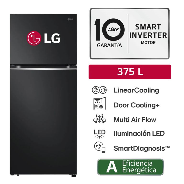 Refrigeradora Top Freezer 375l Doorcooling+ Negro Vt37bpd